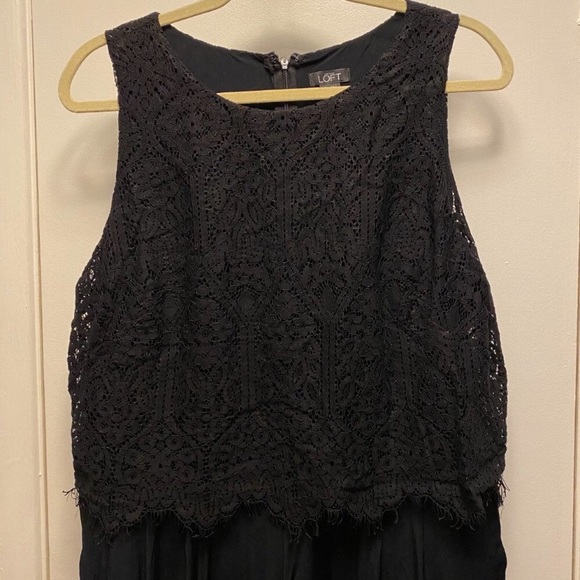 LOFT Lace Overlay Jumpsuit - Picture 3 of 8